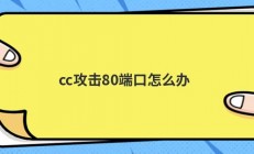cc攻击80端口怎么办
