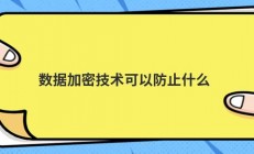 数据加密技术可以防止什么