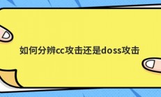 如何分辨cc攻击还是doss攻击